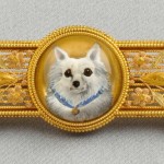 Antique 14kt Bicolor Gold and Reverse-painted Crystal Brooch, Tiffany & Co. (Sold for $9,600)