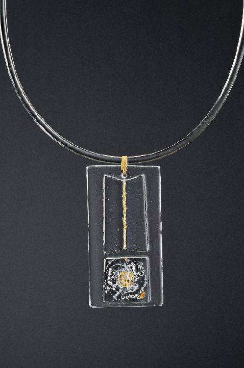 ★VINTAGE HOLLYWOOD★ Margaret Silky Necklace_VH2479NE008M Modernist Necklace |The Solar-Lunar Series by Margret Craver