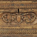 Lot 447: Italian Baroque Fruitwood Cassone, 17th century, Estimate $800 -$1,200