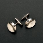Pair of Georg Jensen Sterling Silver Cuff Links, Copenhagen, Denmark, post-1945 (Lot 381, Estimate $100-$150)