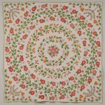 Pieced and Appliqued Cotton Quilt with Floral Wreath Design, America, late 19th century (Lot 645, Estimate $600-$800)