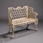 White-painted Rococo-style Cast Iron Garden Settee (Lot 835, Estimate $400-$600)