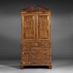 Victorian Yew Wood Linen Press, last half 19th century (Lot 588, Estimate $1,500- $2,500)