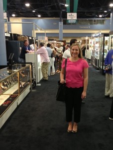 Leah Kingman, specialist in the European Furniture & Decorative Arts department, at the Miami Beach Antique Show