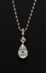 Important Art Deco Platinum and Diamond Pendant Necklace, Cartier. Sold for $374,770. (Lot 580/2601B) Cartier Necklace Lot 508/2601B