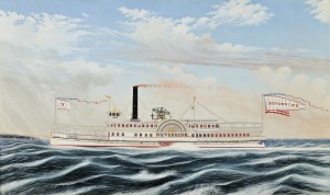 James Bard (American, 1815-1897), Portrait of the Sidewheeler Steamboat NEVERSINK Portrait of the Sidewheeler Steamboat NEVERSINK