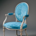 Louis XVI-style Upholstered Carved and Painted Wood Fauteuil (Lot 586, Estimate $400-$600)