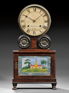 lot484-clocks Lot 484 Mahogany 'Brooklyn' Lever Spring Shelf Clock