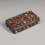Small Hardstone-mounted Silver Box (Lot 55, Estimate $200-$300)