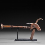 Dahomian Carved Wood and Metal Ritual Axe (Estimate $250-$350)