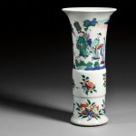 Wucai Gu Vase, China, 19th/20th century (Lot 109, Estimate $4,000-$6,000)