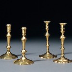 Four 18th Century English Brass Candlesticks (Lot 862, Estimate $300-$500)