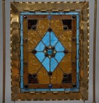 Brass and Slag-glass Firescreen, 20th century (Lot 1359, Estimate $300-$500)