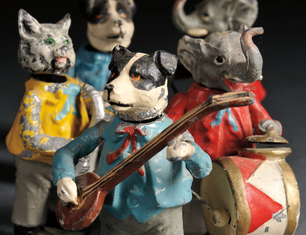 German Lead Nodding Animal Band, early 20th century (Lot 778, Estimate $200-$400) German Lead Nodding Animal Band, early 20th century (Lot 778, Estimate $200-$400)
