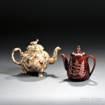 Staffordshire Earthenware Footed Teapot and a Wedgwood Vigornian Teapot, 18th and 19th century (Lot 750, Estimate $400-$600)