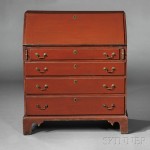 Chippendale Red-painted Cherry Fall-front Desk, southeastern New England, late 18th century (Lot 353, Estimate $8,000-$12,000)