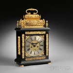 William Speakman Quarter-repeating Bracket Clock, London, c. 1695 (Lot 284, Estimate $20,000-$30,000)