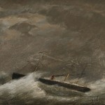 Attributed to Clement Drew (American, 1806-1889) Steamship in a Gale, c. 1883. (Lot 999, Estimate $300-$500)