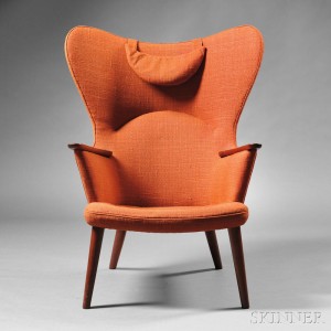 Hans Wegner Mama Bear Chair, A.P. Stolen, Copenhagen, Denmark, 1950s (Lot 353, Estimate $4,000-$6,000)