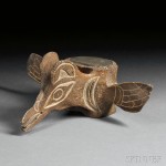 Northwest Coast Whale Bone and Pewter Presentation Piece, c. early 19th century (Lot 144, Estimate $1,500-$2,000)