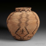 Apache Pictorial Basketry Olla, c. early 20th century (Lot 196, Estimate $2,000-$2,500)