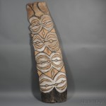 Large New Guinea Carved and Painted Wood Shield (Lot 72, Estimate $300-$400)