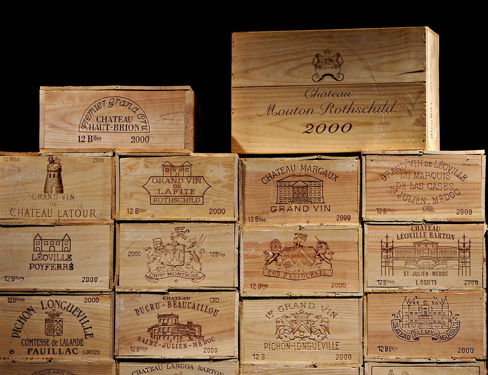 51-case Superlot of Classified 2000 Bordeaux (Lot 137, Estimate $100,000-$150,000) 51-case Superlot of Classified 2000 Bordeaux (Lot 137, Estimate $100,000-$150,000)