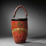 Paint-decorated Leather Fire Bucket, America, c. 1810 (Lot 168, Estimate $1,500-$2,500)