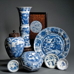 A Large Collection of Blue and White Porcelain, China, 18th and 19th centuries, from The Estate of Peter L. Rosenberg