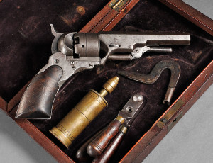 Cased Paterson Number Two, Fifth Model Ehlers Pocket Revolver, c. 1840-43 (Lot 21, Estimate $40,000-$50,000)