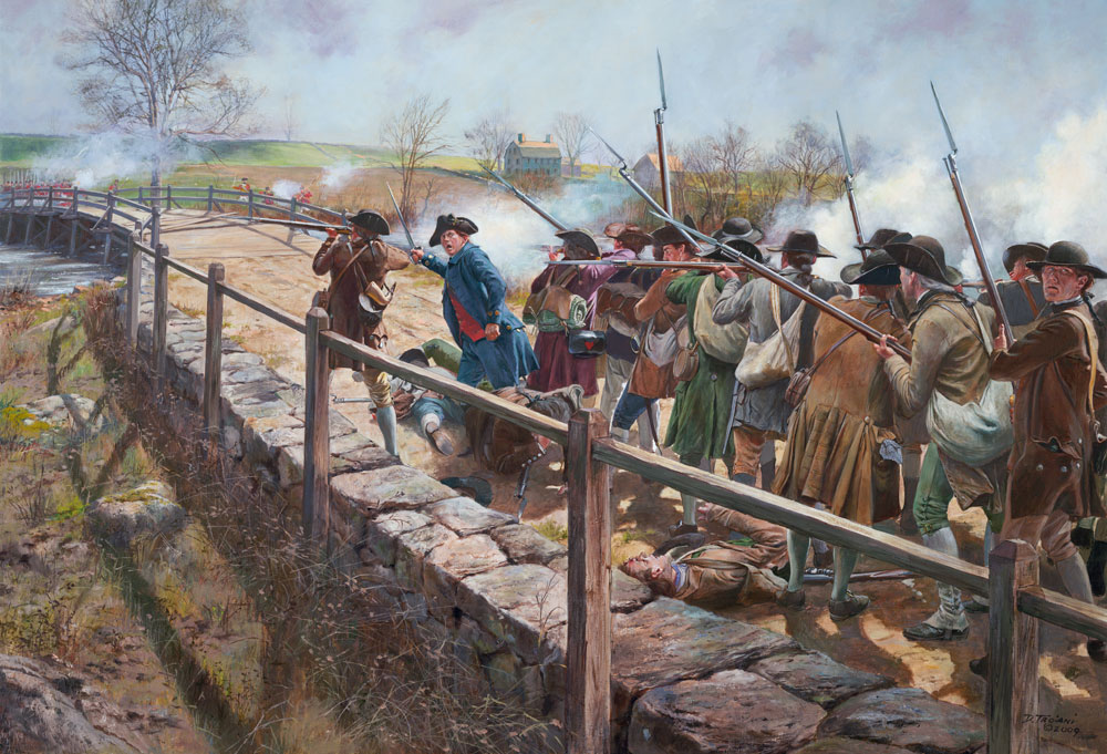 On April 19, 1775, minutemen and militia faced off with British regulars at the North Bridge in Concord, Massachusetts. This day would turn out to be the “spark” that ignited the American Revolution.