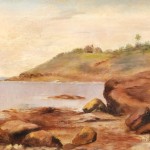 American School, 19th/20th Century Coastal View with Cabin (Lot 89, Estimate $500-$700)