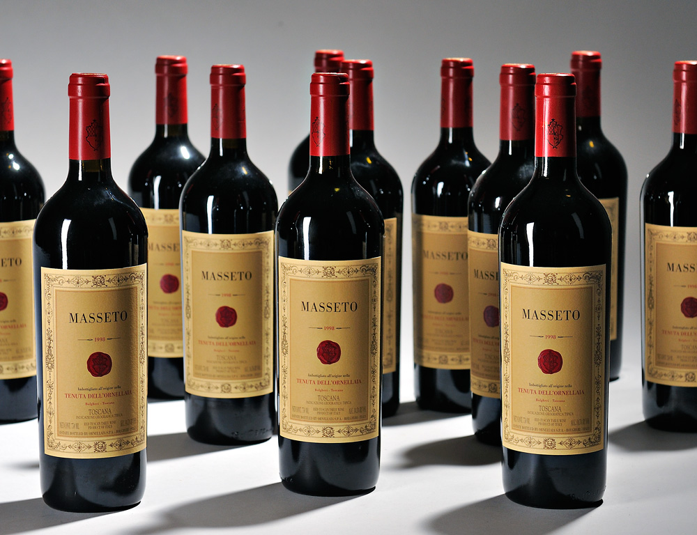 Tenuta dell’Ornellaia Masseto 1998, 12 bottles (Estimate $4,000-$6,000) Tenuta dell’Ornellaia Masseto 1998, 12 bottles (Estimate $4,000-$6,000)