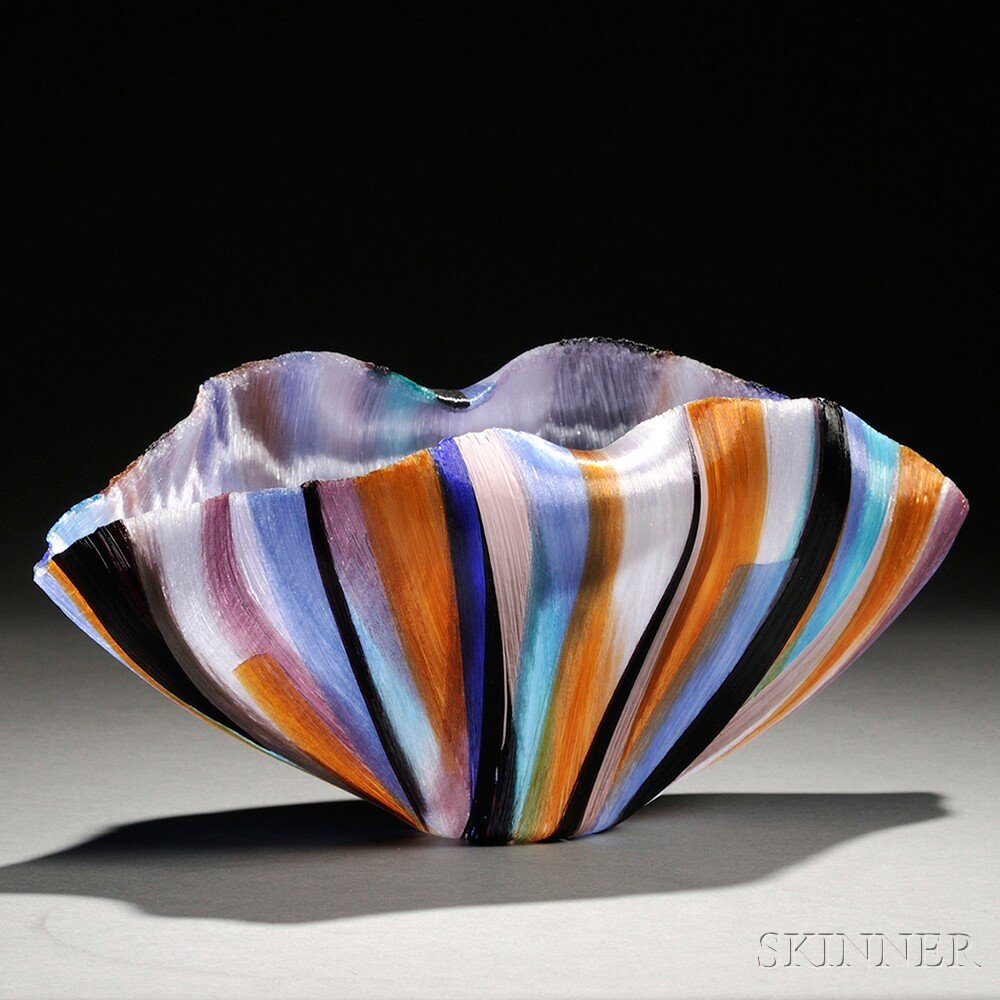 Toots Zynsky (American, b. 1951) "More Jazz Chaos" Vessel , Glass fiber, Providence, Rhode Island, 1994 (Lot 315, Estimate $8,000-$12,000)