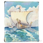 Arts & Crafts Painted Enamel Plaque, Frank Gardner Hale (Lot 214, Estimate $600-$800)