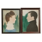 Ruth Henshaw Bascom (Massachusetts, 1771-1848), Portraits of Spelman C. Bascom and Philena Ballard Bascom, and a Cutout of Miss Philena Ballard (Lot 356, Estimate $15,000-$25,000)