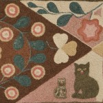 Wool and Yarn on Linen Sewn Rug, America, early 19th century (Lot 378, Estimate $8,000-$12,000)