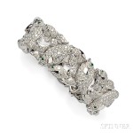 18kt White Gold and Diamond Strap Bracelet, Cartier, France (Lot 720, Estimate $60,000-$80,000)