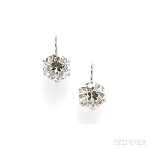 Old Mine-cut Diamond Earpendants (Lot 726B, Estimate $50,000-$60,000)