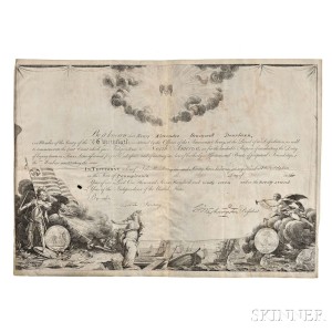 Washington, George (1732-1799) Printed Document on Parchment Signed, 1797. (Lot 103, Estimate $6,000-$8,000)