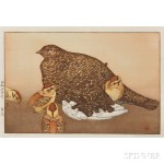 Toshi Yoshida (1911-1995), Raicho, Japan, 1930 (Lot 1121, Estimate $500-$800)