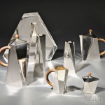 Ken Benson, Moderne Tea and Coffee Service and Two Candleholders (Lot 190, Estimate $2,000-$2,500)