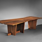 George Nakashima (1905-1990), Two-piece Dining Table, American walnut, New Hope, Pennsylvania, c. 1975 (Lot 278, Estimate $27,000-$37,000)