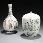 Two Famille Verte White Porcelain Items, China (Lot 113, Estimate $400-$600)