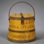 Yellow-painted Norfolk Oyster Company Bucket, Boston, late 19th century (Lot 1176, Estimate $300-$500)