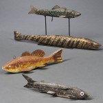 Four Carved and Painted Ice Fishing Decoys, possibly Minnesota, 20th century (Lot 1206, Estimate $600-$800)