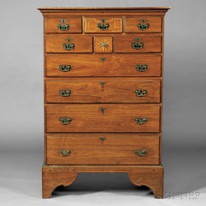 Inlaid Walnut Tall Chest of Drawers, valley of Virginia, probably Shenandoah County, c. 1795 (Lot 59, Estimate $4,000-$6,000) Inlaid Walnut Tall Chest of Drawers, valley of Virginia, probably Shenandoah County, c. 1795 (Lot 59, Estimate $4,000-$6,000)