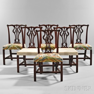 Set of Six Carved Mahogany Side Chairs, possibly Portsmouth, New Hampshire, 1765-80 (Lot 107, Estimate $8,000-$12,000)