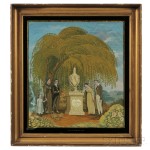 Captain Daniel Badger Needlework Memorial, stitched by Ann Jones Badger, Boston, Massachusetts, c. 1821 (Lot 212, Estimate $4,000-$6,000)