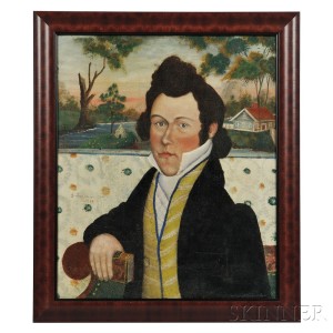 Samuel Jordan (New Hampshire/Massachusetts, 1804-after 1836) Portrait of a Gentleman (Lot 323, Estimate $8,000-$12,000)